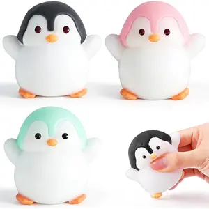 Taba Fidget Squeeze Toys 3Pcs - Ultra-Soft Squishy Stress Relief Toys for Kids Adults, Kawaii Penguin Sensory Toys with Cute Design, Anxiety Relief Party Favors Gifts for Girls & Boys