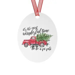Pi Beta Phi Red Truck Christmas Ornaments