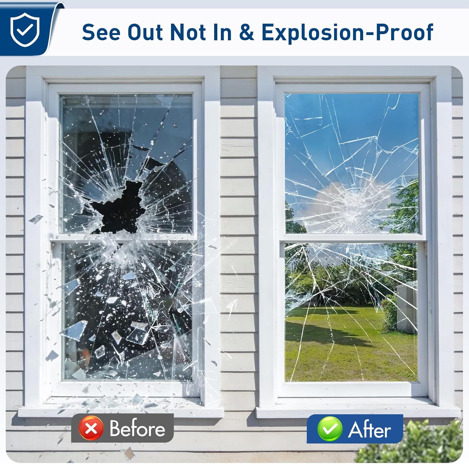 One Way Privacy Window Film with Tools, Window Tint Adhesive Shatterproof Film for Home, Premium PET Heat Control Daytime Reflective Mirror Coverings, Black, 17.5 x 78.7 Inch