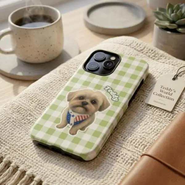 Personalized Pet Photo Phone Case, Custom Dog Cat Face Case With Name, Pet Iphone Cover, Unique Pet Lover Gift Idea Protection Anniversary