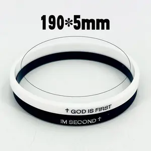 GOD IS FIRST BRACELET, I'M Second bracelet - Religious Wristbands for Christians, wet Comfortable (Daily Wear Church Events)