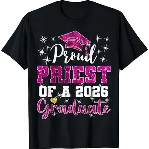 Women's 100% Cotton Short-Sleeve Casual T-Shirt, Tropical Fabric Garment for 2026 Graduate Senior Priests & Their Families