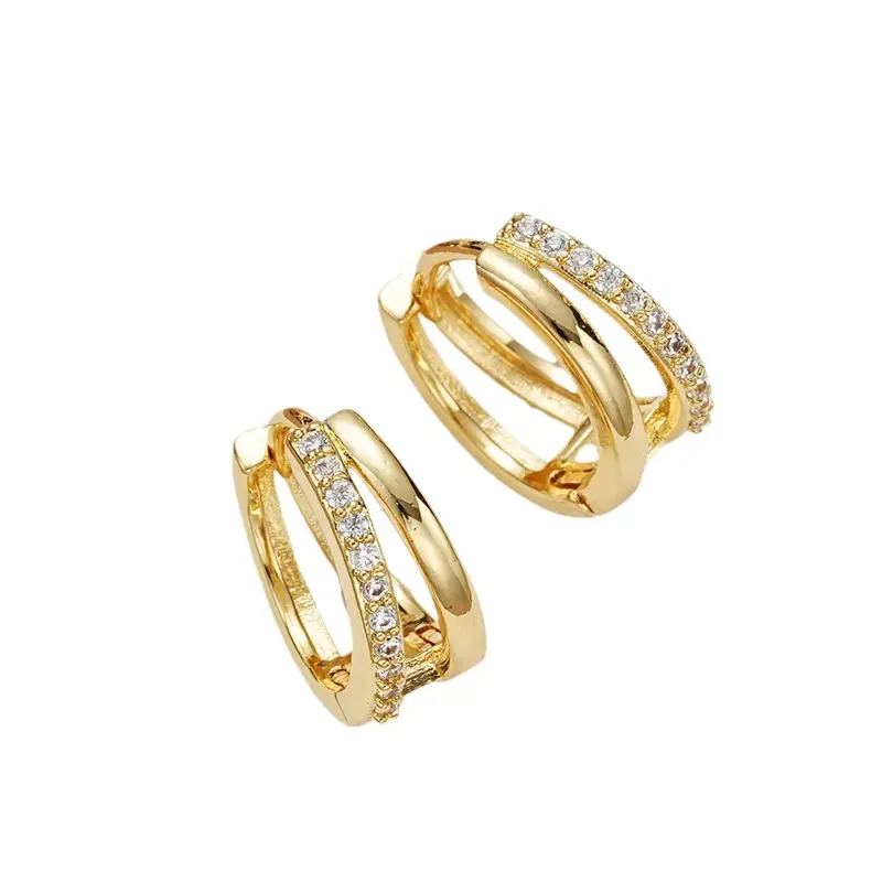 New Women Hoop Earrings, Fashionable Double Hoop Hypoallergenic Earrings, Gift Earrings for Girls