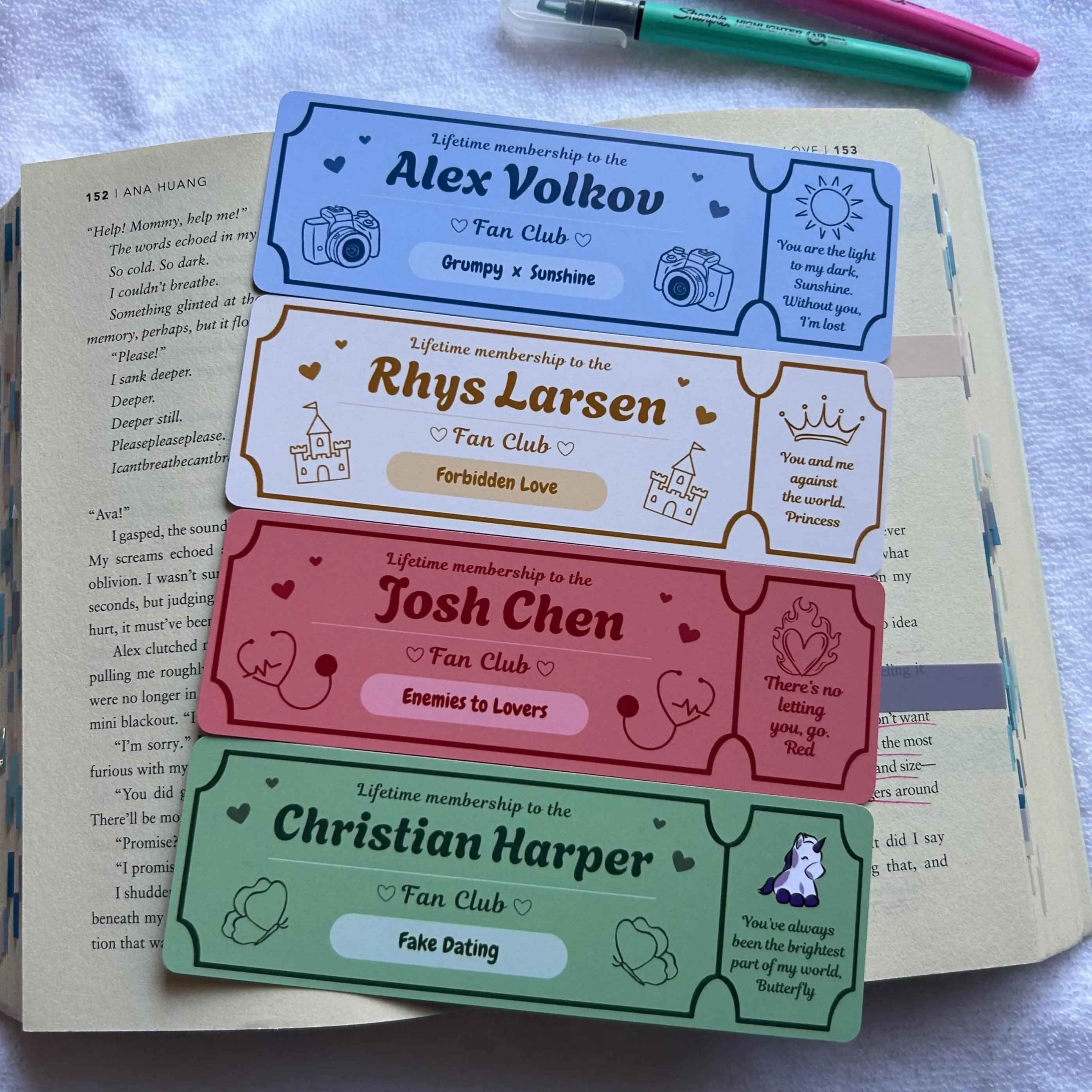 Twisted Series Inspired Ticket Bookmark | Love Quotes