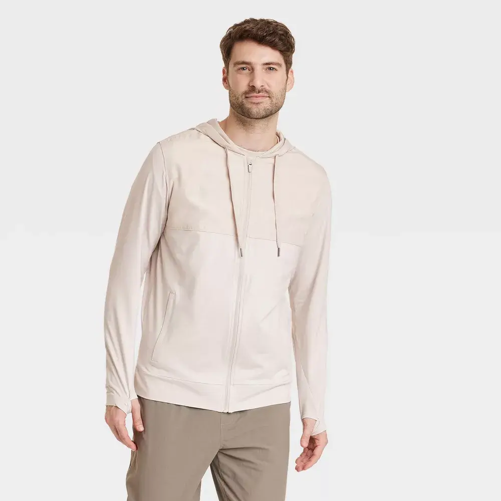 Men's Soft Stretch Hooded Full Zip Top - All In Motion