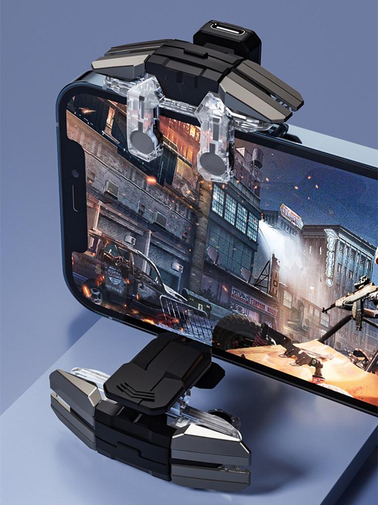 BlueWow Ambidextrous Trigger for iPhone & Android Enhanced Grip Stability FPS Games Controller CODM Freefire Mobile Gaming Performance Console