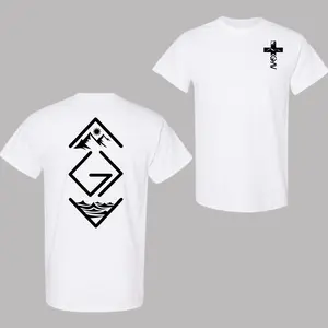 God Is Greater Than The Highs And Lows 2 Sided T-Shirt, Christian Shirt, Cross on Sleeve, Couples Gift, Graphic Tees, Unisex Shirt