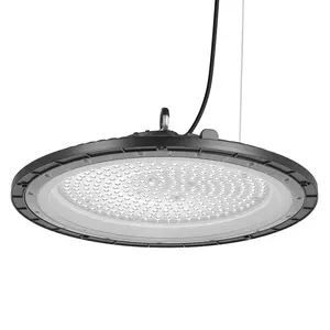 VEVOR LED High Bay Lights, 5000K 250W 36000LM Super Bright UFO LED Warehouse Shop Lights, IP65 Waterproof, 100-277V Wide Voltage for Warehouse Workshop Factory Gym Garage Barn, Black
