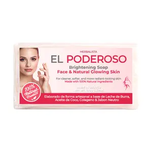 El Poderoso Brightening Soap for Face & Natural Glowing Skin 100g 100% Natural Ingredients Made in Mexico