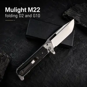 Mulight M22 focket tool - Premium Folding EDC Tool with Textured Black Handle and Satin Finish