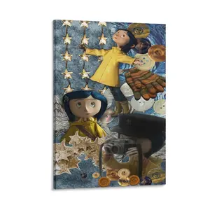 Fantasy - Inspired Coraline's Poster, Enhancing Room Aesthetics, Durable Canvas Printing for Home Decoration Canvas Poster Bedroom Decor Sports Landscape Office Room Decor Gift Frames Ornaments