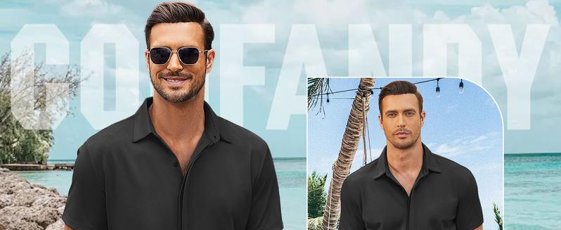 COOFANDY Fall Outfits Men's Shirt Wrinkle Free Dress Shirt Long Sleeve Button Menswear Stylish Casual