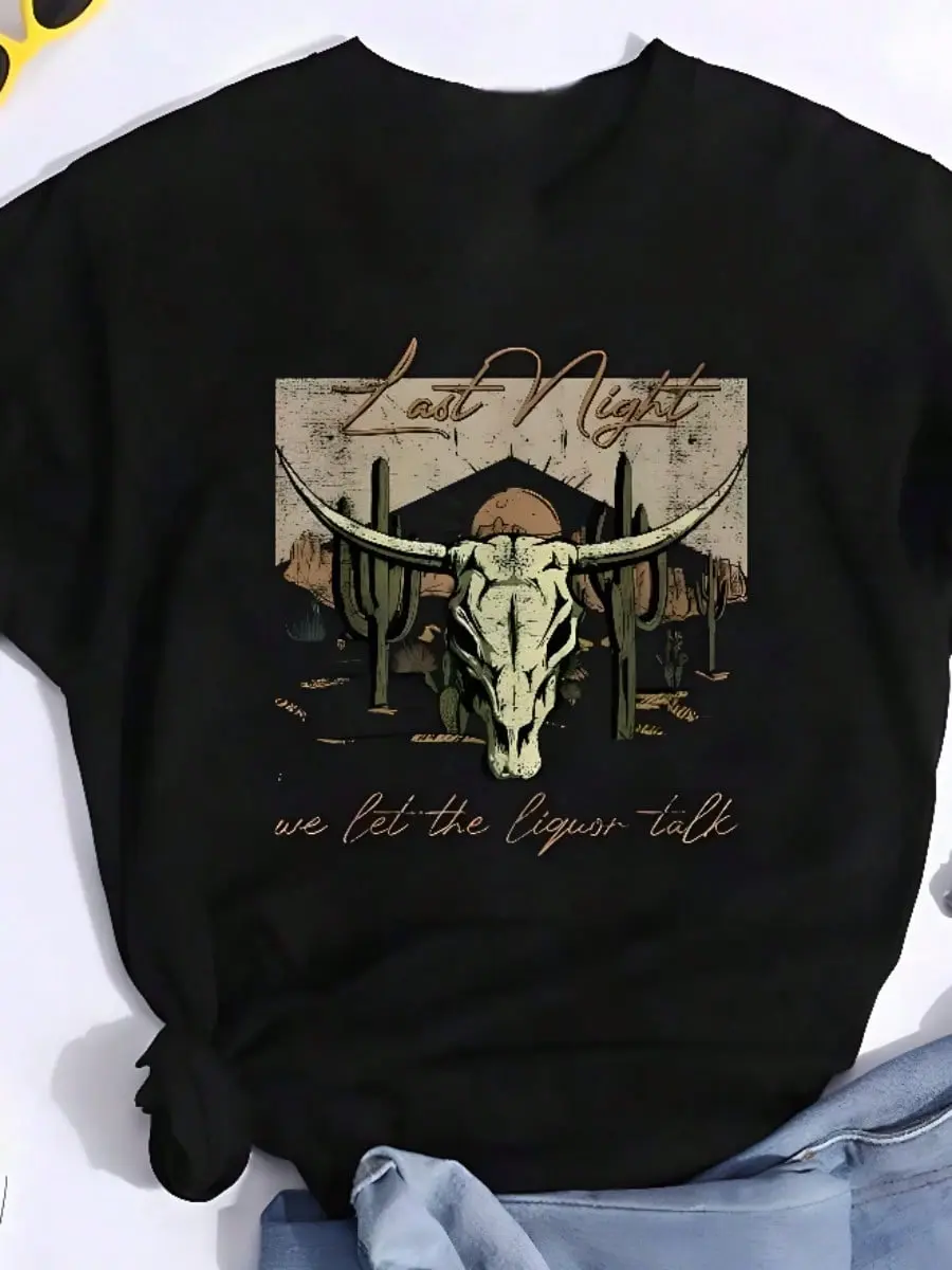 Women's Colorful Graphic Morgans Wallen Album Gift Printed Short-Sleeve T-Shirt - Comfortable, Lightweight Casual Summer Top