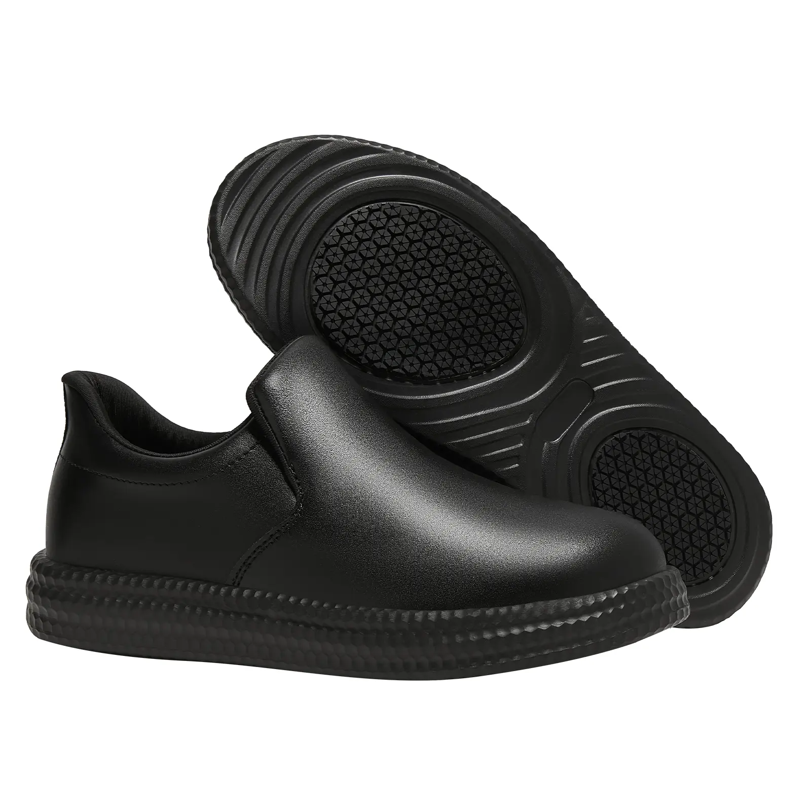 Chef's work shoes are waterproof, oil resistant, non slip work shoes. They are suitable for restaurant and kitchen sports shoes, with elastic band design and reflective strips. They are suitable for kitchen, hospital and other scenarios