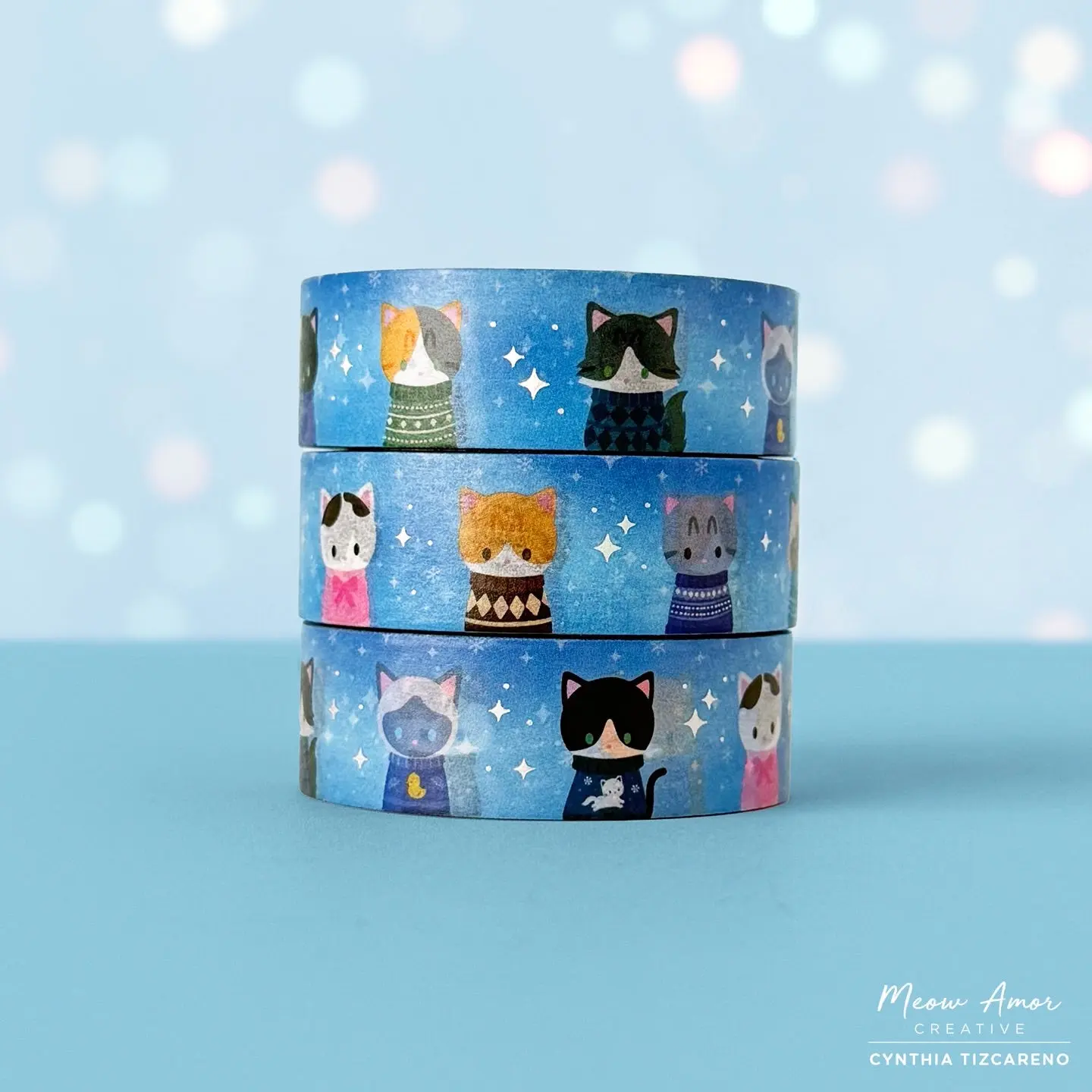 Sweater Cats Holo Washi Tape