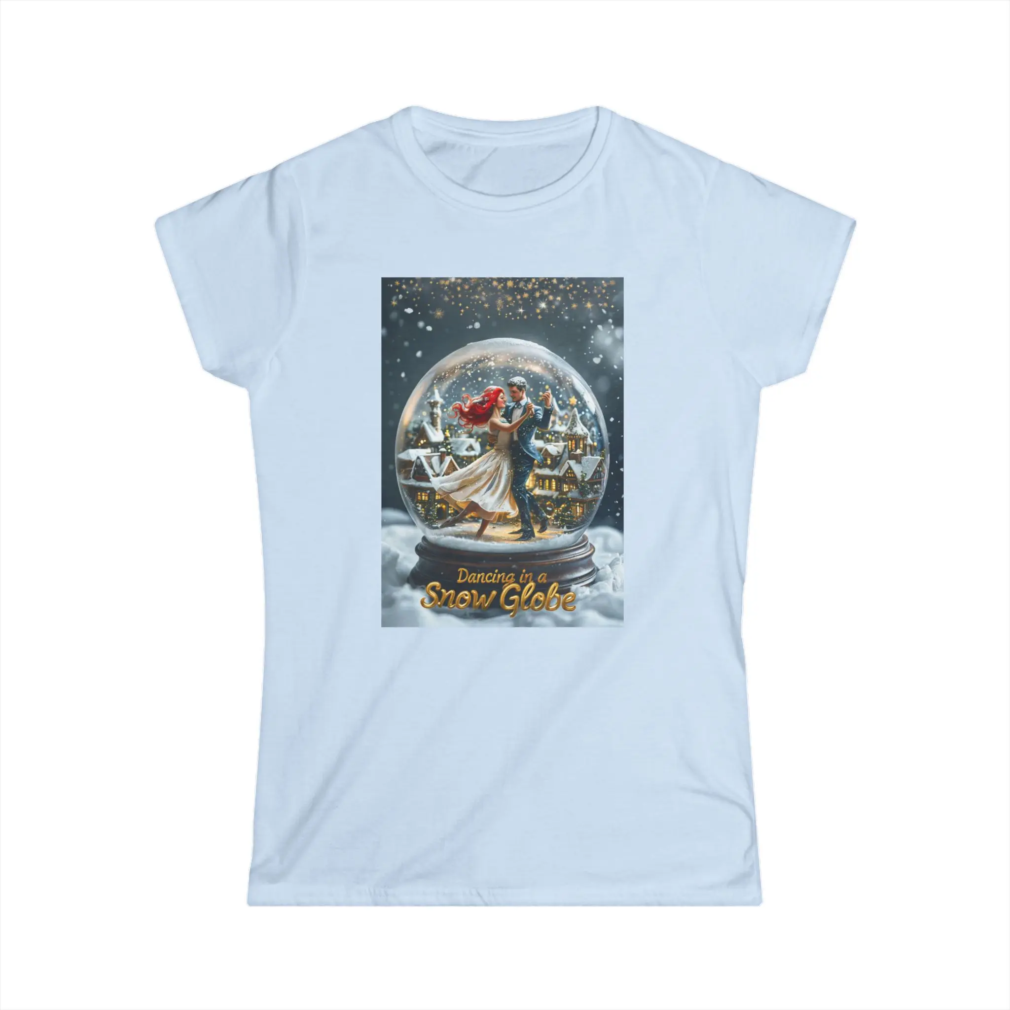 Snow Globe Dance Women's Tee, Christmas Gift Shirt, Winter Holiday Dancing Top, Festive Snowglobe Tshirt, Seasonal Graphic Tee christmas shirt