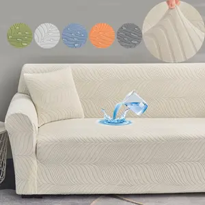 Elastic Sofa Cover with Free Pillowcase Stretchable Durable Nylon Polyester Blend Color Block Design for Living Room Bedroom Office Furniture Protector Elastic Sofa Slipcover