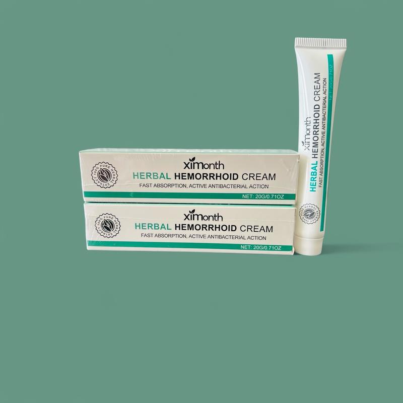 Ximonth Herbal Hemorrhoid Cream – Fast Absorption, Active Antibacterial Action, for Men & Women (20g)