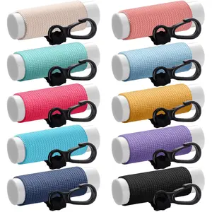 10 Pack Lip Balm Holder  Compact Clip On lipstick Lip Gloss Holder  Elastic lipstick Sleeve Clip (Bright Colors)