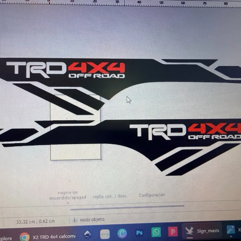 Stiker  para autos  de 25 cm x 135 cm