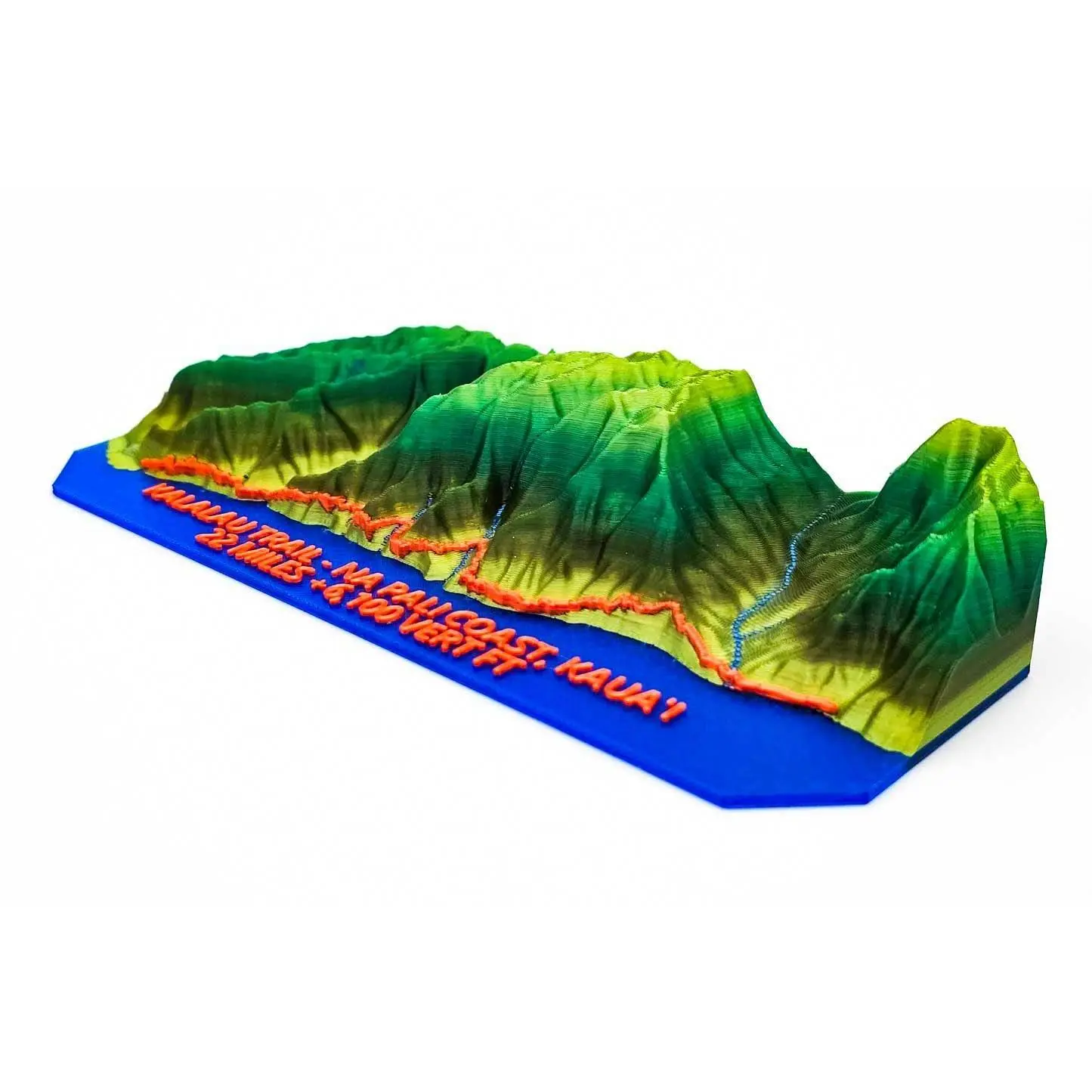 Kalalau Trail / Na Pali Coast - 3D Printed Topographical Map - TrailSculpt