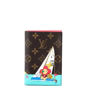 Pre-owned Louis Vuitton Canvas Coated Small Leather Goods Passport Cover Limited Edition Surfing Monogram Canvas by Rebag