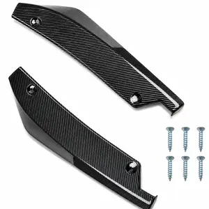 Carbon Fiber Rear Bumper Corner Guards for Cars SUVs Trucks, Universal Anti-Scratch Bumper Lip Splitter, Exterior Car Modification Accessories, Easy Install Car Decor