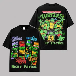 Teenage Mutant Ninja Turtles Graphic T-Shirt, TMNT Vintage Tee, Leonardo Raphael Michelangelo Donatello Retro Cartoon Shirt, 90s Animated Series Streetwear, Oversized Unisex Cotton Tee, Gift For TMNT Fans