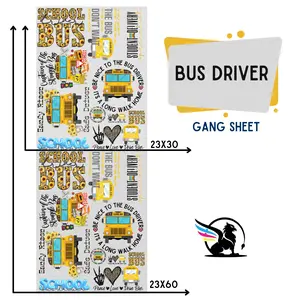 School Bus Driver | Premade DTF Transfer Gang Sheet For Graphic Tees