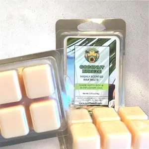 Scented Wax Melts,  - Coconut Breeze - Soy & Sunflower Wax - Handmade Wax Tarts