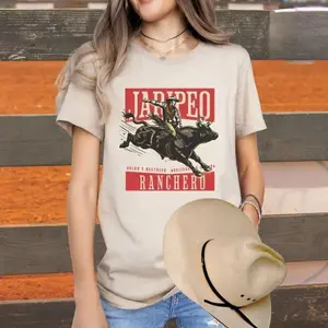 Authentic Mexican Jaripeo Ranchero Bull Riding Shirt - Traditional Western Fiesta Style Cotton Fit
