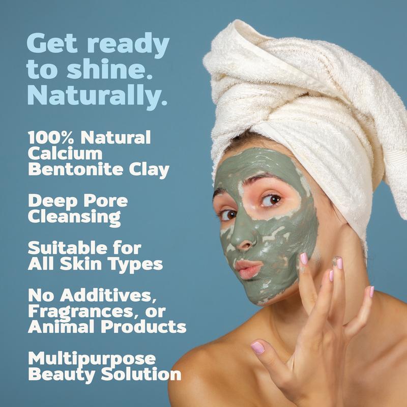Aztec Secret Indian Healing Clay – 100% Natural Calcium Bentonite, Deep Pore Cleansing Face, Hair & Body Mask – Detox, Skin Care, Facials, Wraps & More (1lb) Soft Green