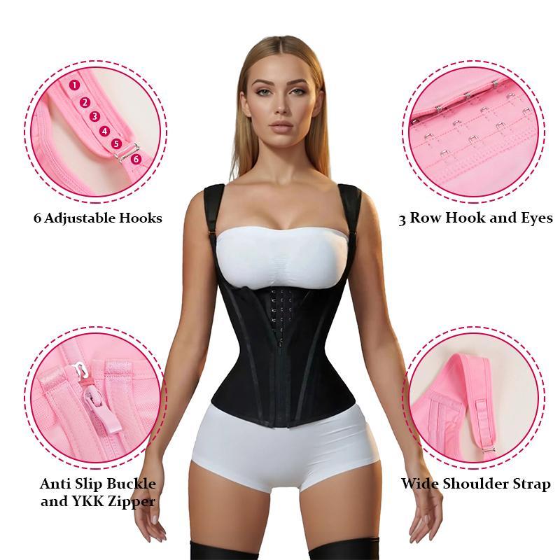 Women's Elastic Lumbar Tummy Control Waist Trainer - Specific Product for Women's Use as Described Zippered waist  vest Women's Latex Underbust Girdle back support faja formoms Full Body Shapewear waist  trainer  belt Women's Seamless V-Neck faja corset