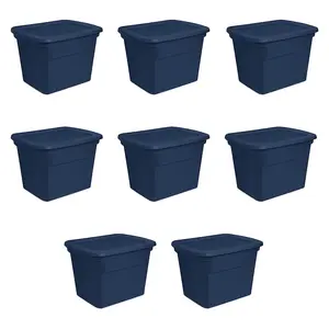 Sterilite Classic Lidded Stackable 18 Gal Storage Tote Container