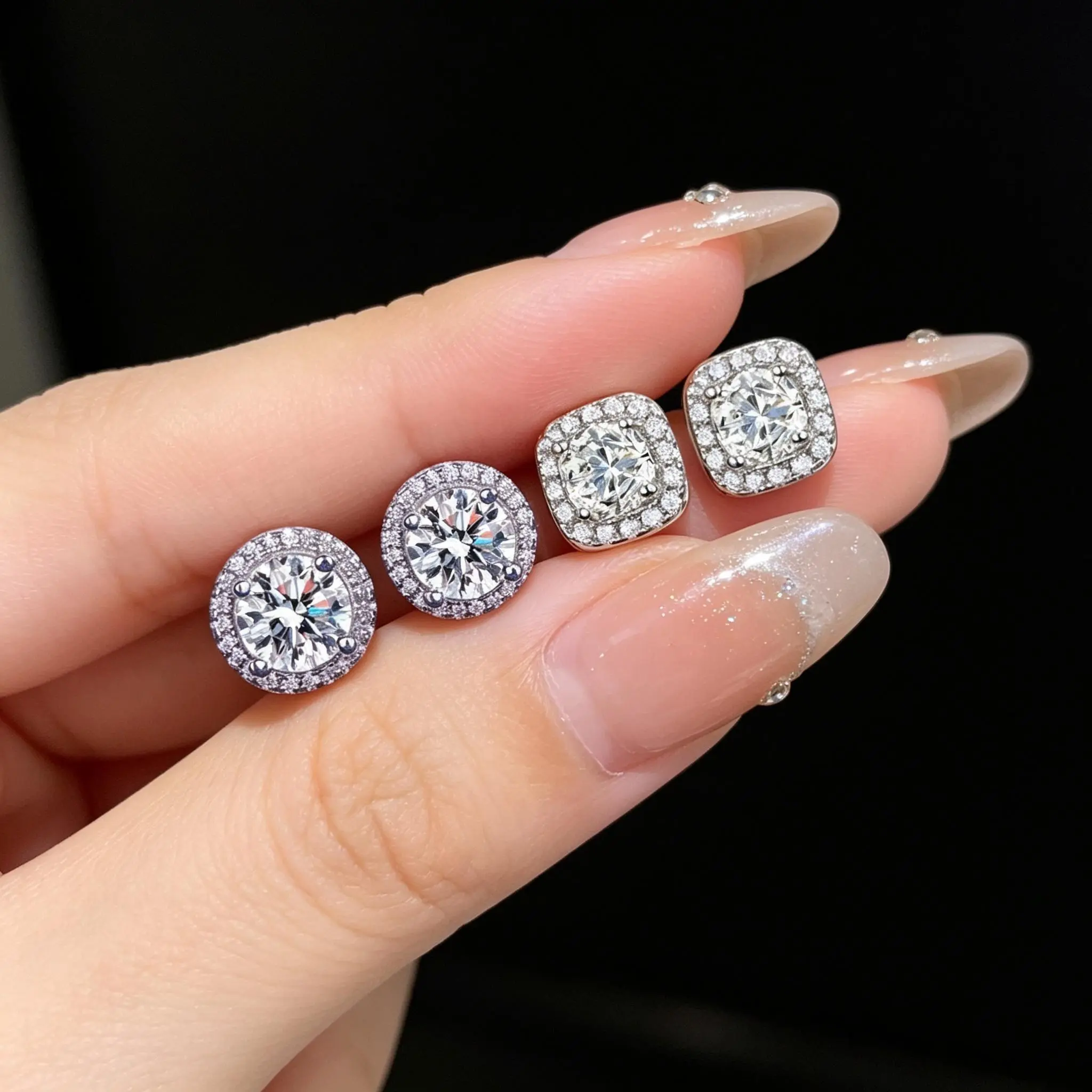 Must be2026 New Arrivals & Fresh Design  S925 Silver Premium Moissanite Stud Earrings -0.3ct/0.5ct/1ct/2ct Options | Elegant Timeless Ear Jewelry Gift for Men & Women | Genuine Certificate of Authenticity |Black Friday Gift | Gender-neutral