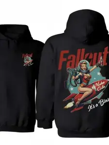 Nuka Cola Ruins Vintage Casual Loose Hoodie/sweatshirt, Unisex Retro Cotton Sleeves, Spring & Fall Fashion Top, Radiation Series Peripheral