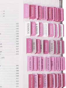 Pink Bible Tabs for Women & Men, Laminated Bible Tabs for Study Bible, Boho Theme Bible Tabs for Easy Navigation, Simplify Your Bible Reading Experience with Easy-to-Use Indexing Tabs