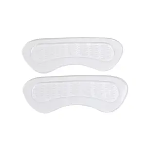 Unique Bargains 1 Pair Transparent Silicone Anti Slip Shoe Insole Inserts Pad Foot Heel Cushion