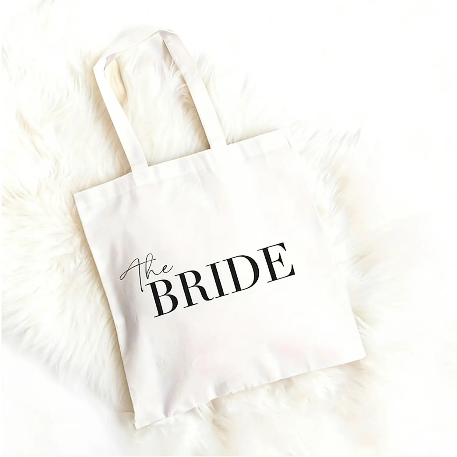 Bride Canvas Tote Bag, Wedding Party Gift, Bridal Storage Bag, Cute Wedding Present, Essential Wedding Bag, Minimalist Bride Tote, Lightweight Shopping Bag, Reusable Bag