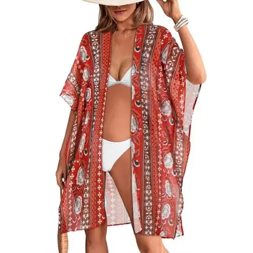 Red Stripe Ethnic Print
