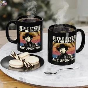 The Eyes of the Ranger Are Upon You Vintage Mug, Walker Texas Ranger Inspired Coffee Cup, Chuck Norris Fan Gift, Memorial Mug