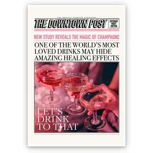 Wall Decor Magic Of Champagne Poster for Living Room Bedroom