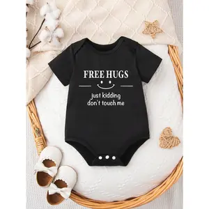 Newborn Baby Boys' Casual Basic Bodysuit With Fun Letter Print Newborn Baby Boys' Casual Basic Bodysuit With Fun Letter Print