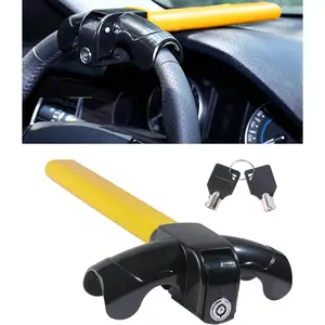 Steering Wheel Lock,Car Accessories,Antitheft Locking Devices,Anti Theft Vehicle Rotary Steering Wheel Cylinder Security Locking Device with 2 Keys,Suitable for Most Cars,SUV,Van or Truck