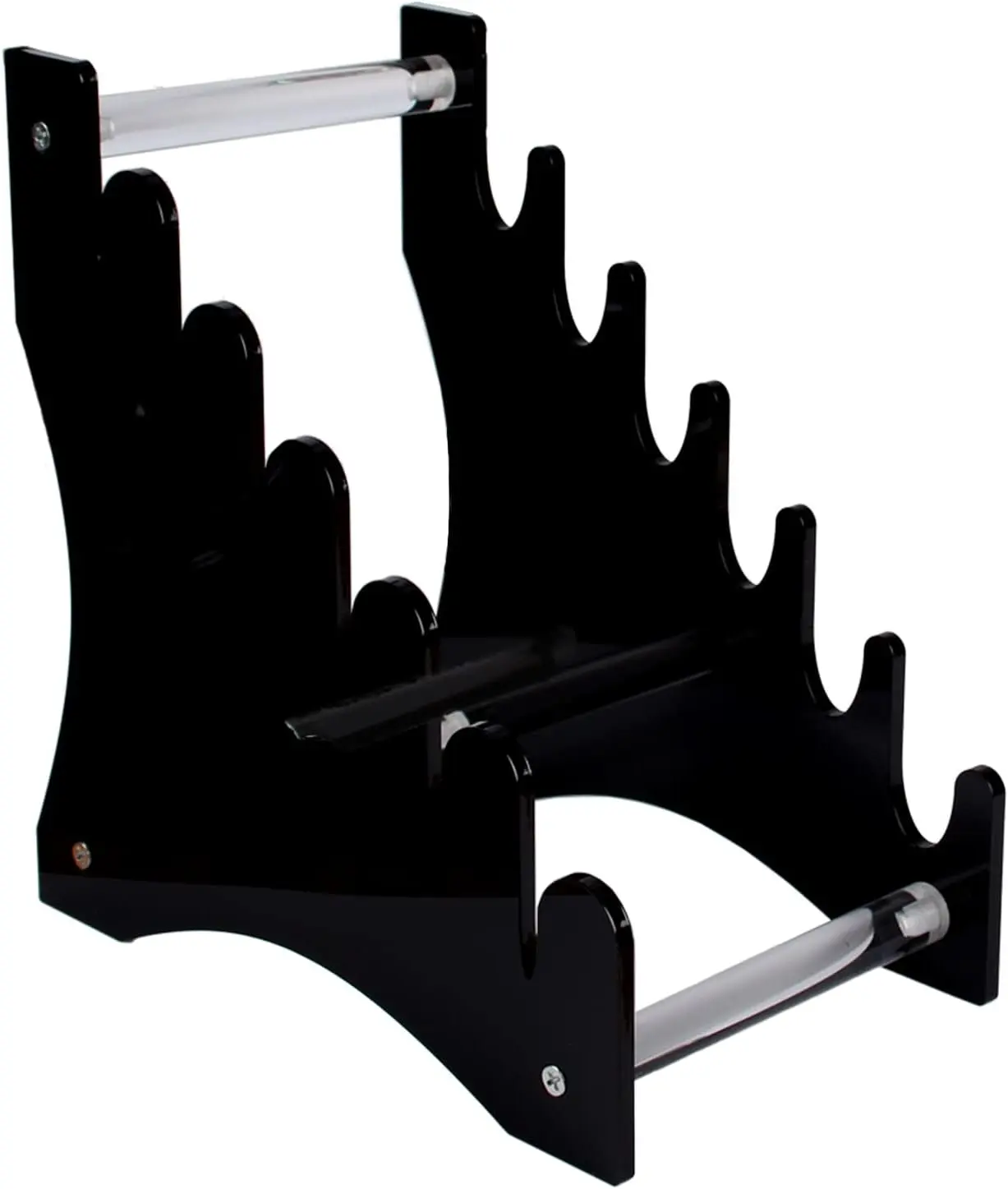 WANLIAN Knife Display Stand,Knife Holder Knife Storage Rack Acrylic Knife Display Case for display collectible knives (Black)