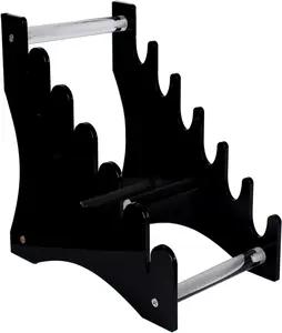 WANLIAN Knife Display Stand,Knife Holder Knife Storage Rack Acrylic Knife Display Case for display collectible knives (Black)