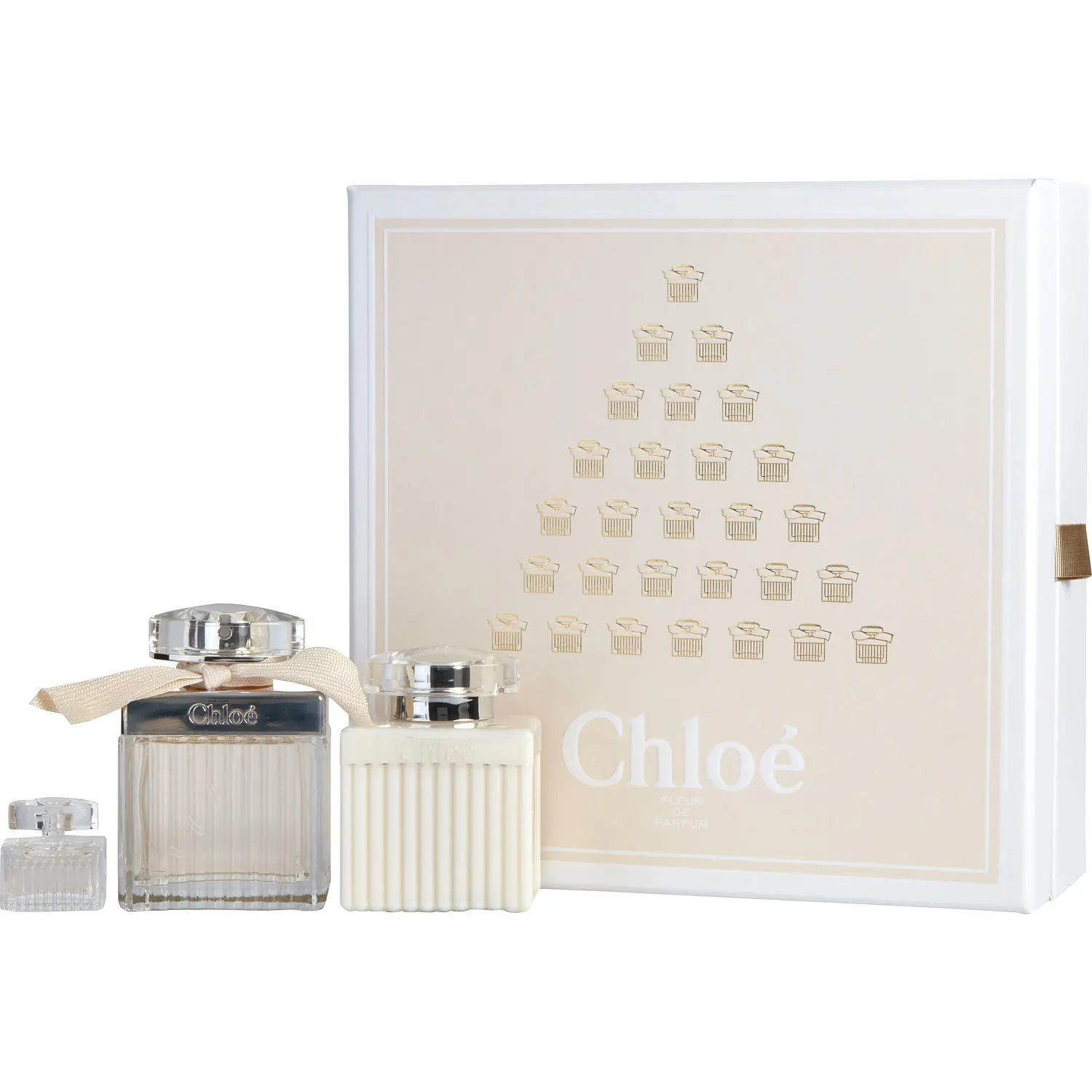 Chloe Fleur De Parfum Set-Eau De Parfum Spray 2.5 Oz & Body Lotion 3.4 Oz & Eau De Parfum 0.17 Oz Mini For Women