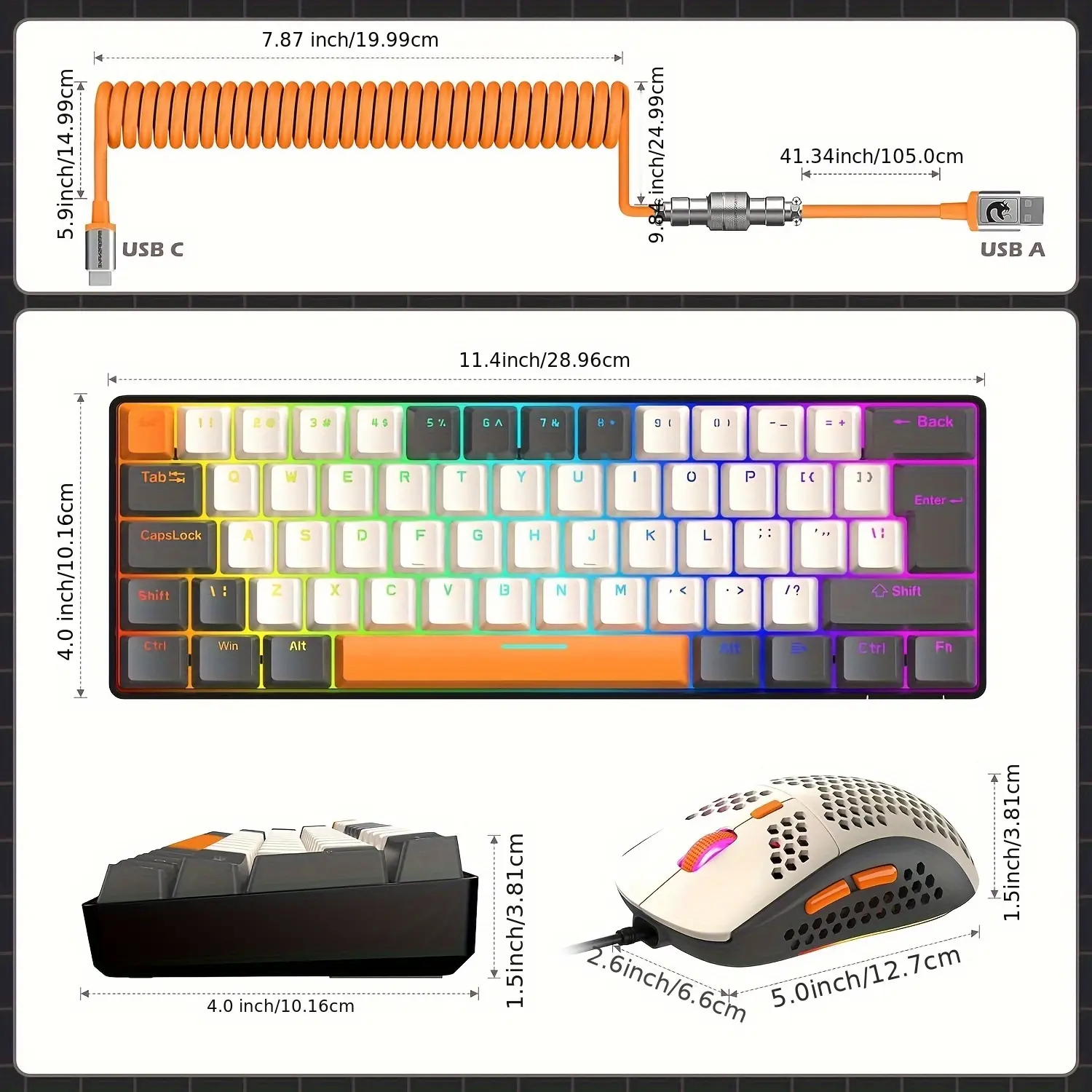 ZIYOU LANG RK-T60 Wired Mechanical Gaming Keyboard and Mouse Set