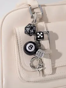 Personality classic dice contrast fashion pendant, niche design fun and practical versatile Stylish Keychain pendant, fashion street style creative pendant Keychain, suitable for daily travel bag accessories, small gifts, Keychain For Bags