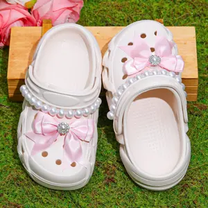 Cute Bow Girls Sandals, Eva Comfortable Breathable Slip-On, Casual Indoor Bowknot Design Slippers, All Occasion Garden Shoes